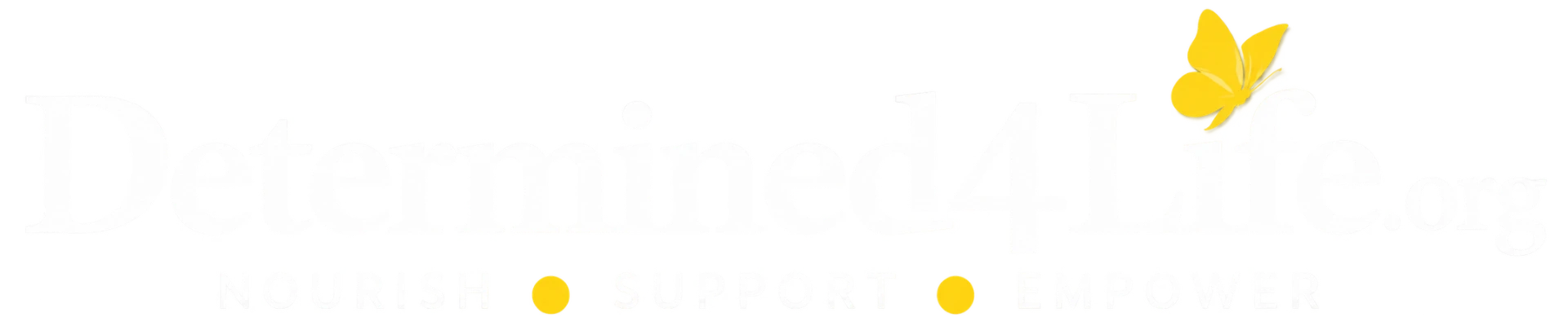 Determined 4 Life logo with butterfly
