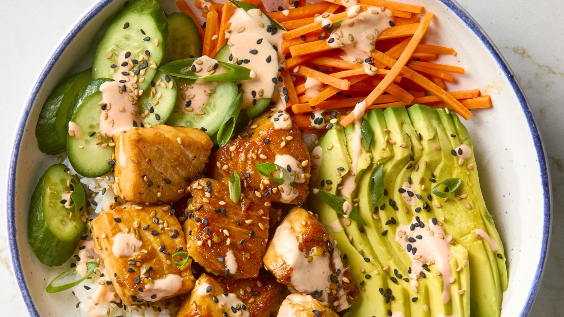 Fresh colorful healthy meal preparation with vibrant ingredients