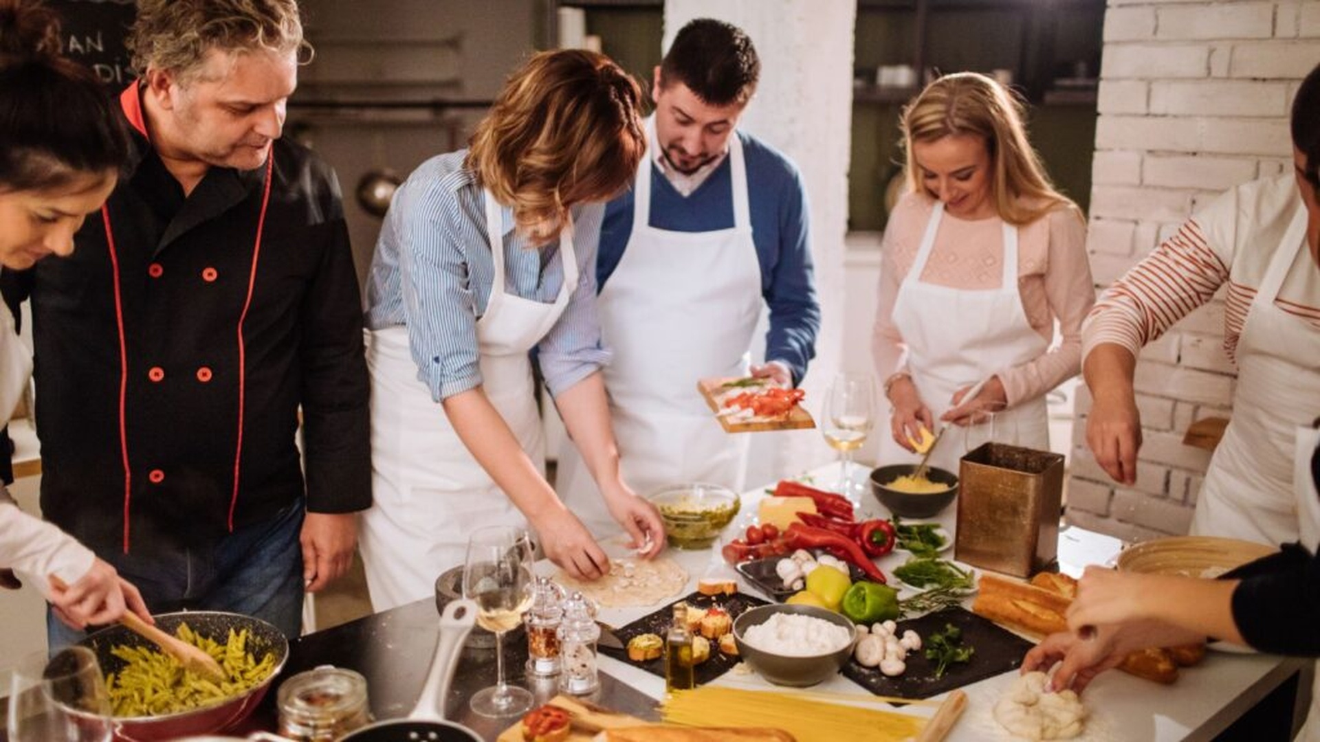 Community cooking class with engaged participants